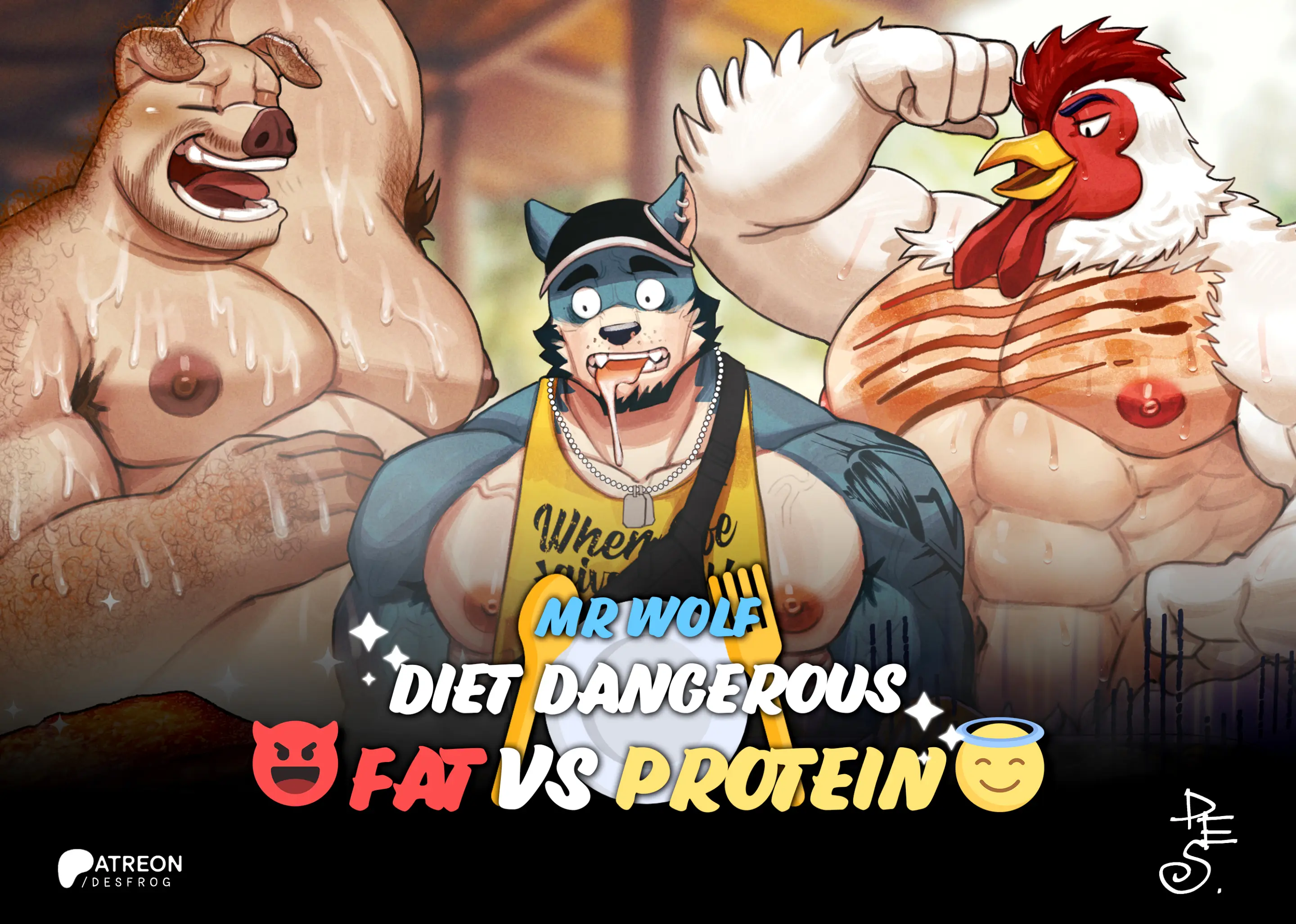 Mr. Wolf L Diet Dangerous L Fat Vs Protein | 늑대의 위태로운 다이어트 - 지방 대 단백질